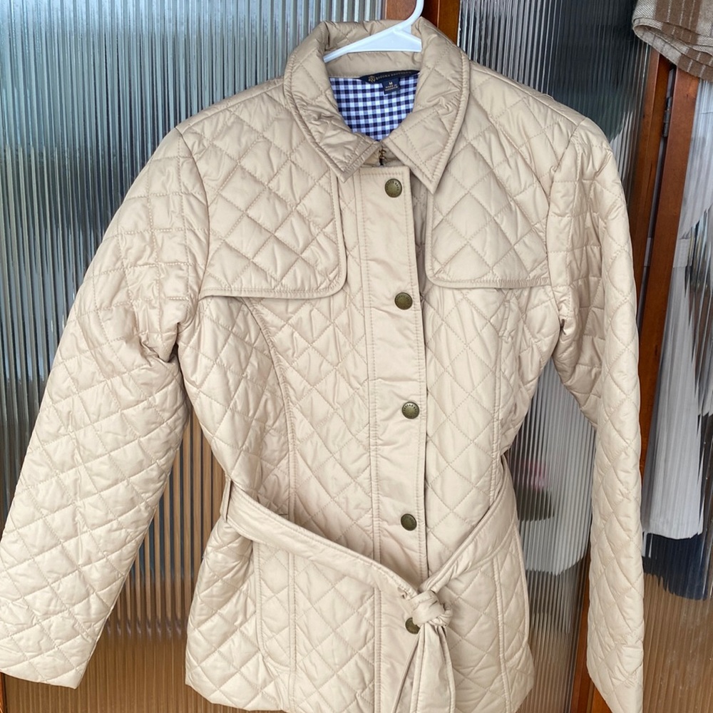 Brooks Brothers Annandale Beige Quilted Down Jacket
